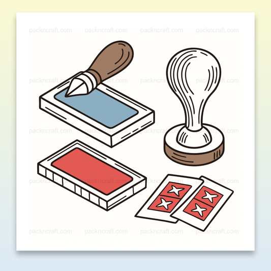 Illustration d'un tampon joyeux en style doodle pour des usages créatifs et éducatifs