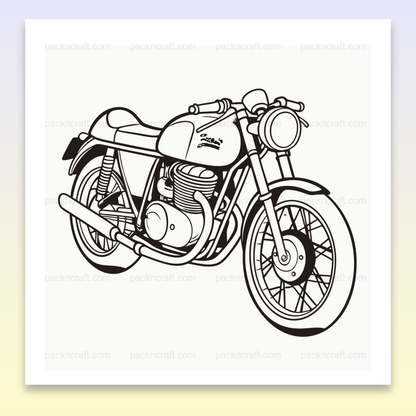 Illustration vintage de moto Norton Commando 1967 pour impression et déco