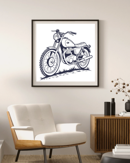 Décoration éducative avec design Scrambler vintage