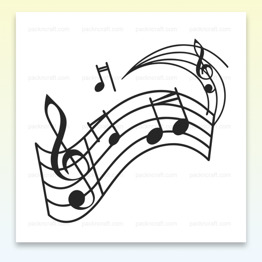 Illustration de notes musicales vibrantes en fichier SVG pour projets créatifs et éducatifs.