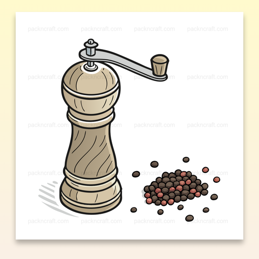 Illustration de moulin à poivre élégant pour décoration et projets DIY