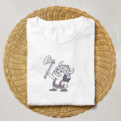 T-shirt avec viking joyeux style cartoon pour une ambiance d'aventure épique