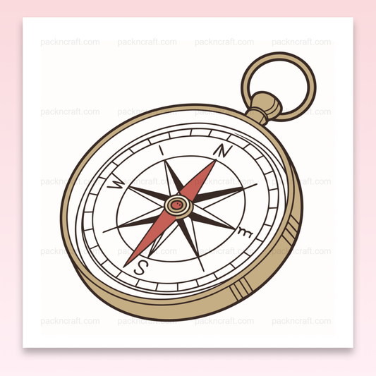 Illustration d'une boussole vintage en SVG, parfaite pour exploration et décoration.