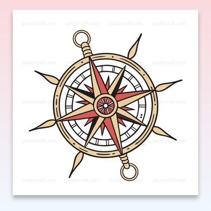 Illustration de boussole maritime vintage pour projets créatifs et éducatifs