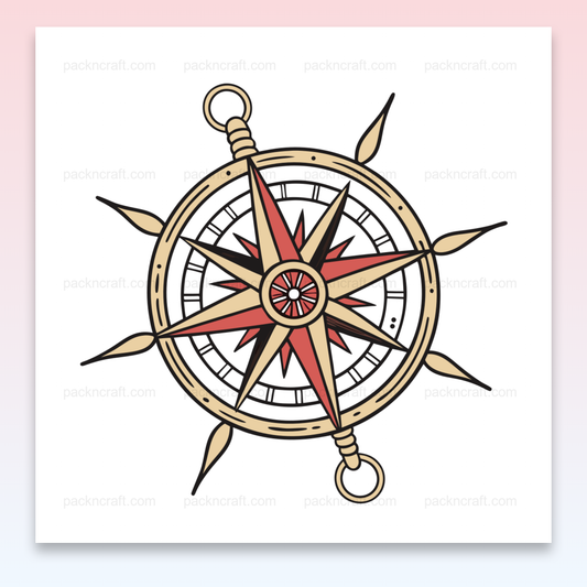 Illustration de boussole maritime vintage pour projets créatifs et éducatifs