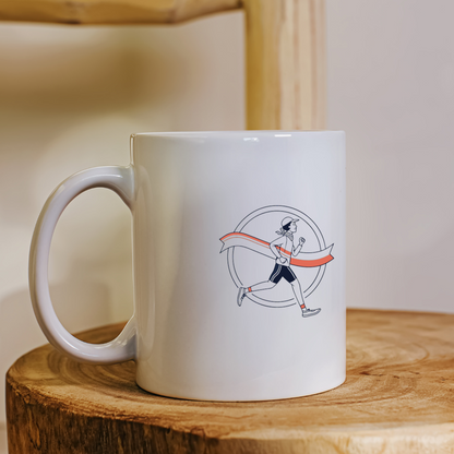 Mug avec icône joggeuse minimaliste style dynamique et motivant