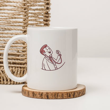 Docteur Heureux avec Stéthoscope | SVG Vintage | Santé