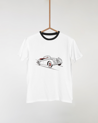 Jaguar XK120 Élégant | Style Vectoriel Rétro | Art Mural