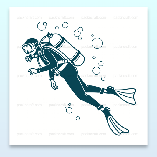 Illustration de plongeur en exploration sous-marine, utilisable pour projets DIY., Visuel de plongeur sous l'eau, parfait pour affiches et déco murale., Dessin de plongeur adapté pour mug personnalisé, design unique., Sticker plongeur sous-marin, idéal pour scrapbooking et papeterie., Design sur t-shirt de plongeur explorant les fonds marins, look stylé.