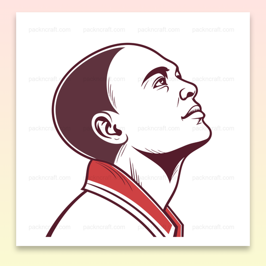 Illustration vectorielle de profil introspectif, fichier numérique adapté pour divers usages créatifs.