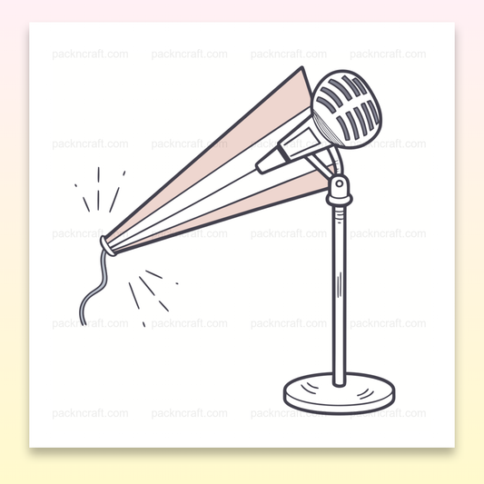 Illustration vintage de microphone sur scène, idéale pour projets DIY, Microphone sur scène vectorissé, parfait pour cadre musical, Microphone artistique sur mug, design rétro et élégant, T-shirt avec un microphone sur scène, style vintage, Autocollant de microphone vintage, parfait pour la personnalisation