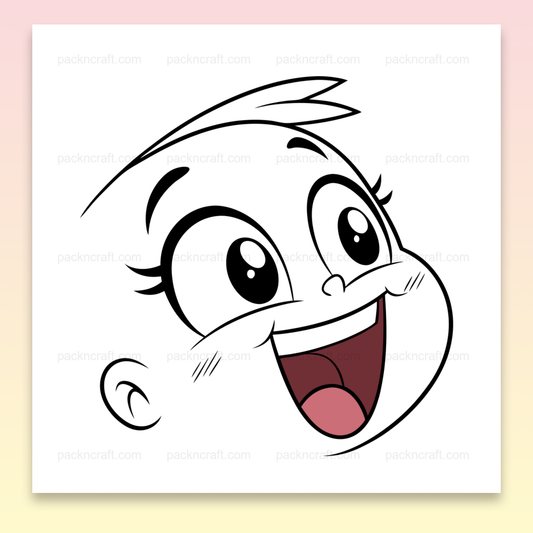 Illustration de visage joyeux style cartoon pour projets créatifs