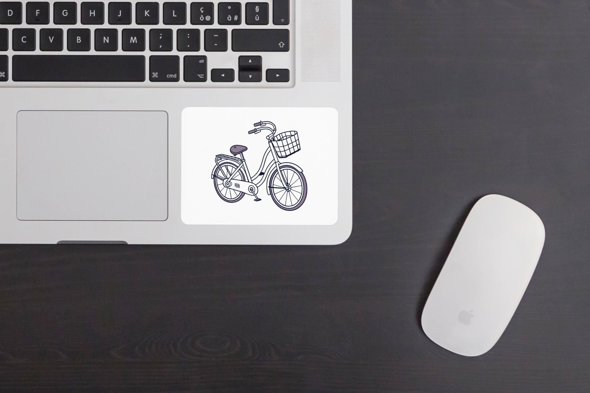 Sticker avec dessin vectoriel de vélo rétro dans un style urbain dynamique