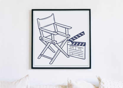 Chaise de Réalisateur Aimante | SVG Retro | Thème Cinéma