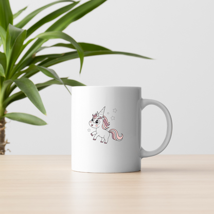 Mug avec motif licorne kawaii pour anniversaires
