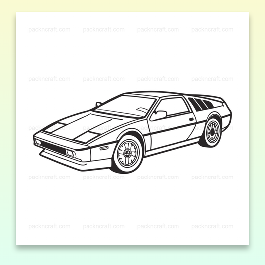 Illustration vectorielle d'une voiture sportive vintage, idéale pour design automobile.