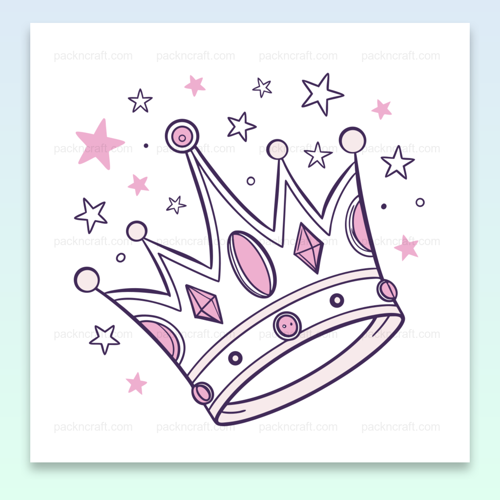 Illustration kawaii de couronne pour tous projets créatifs.