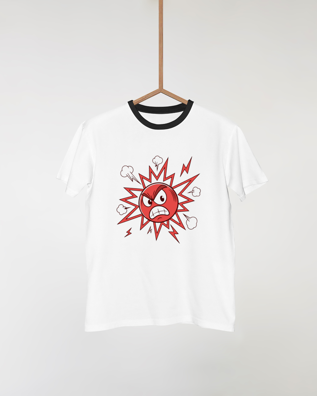 T-shirt noir orné d'une icône numérique énergique style moderne et dynamique