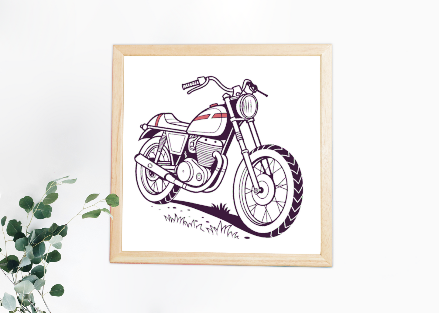 Affiche décorative de moto vintag, style rétro pour intérieur