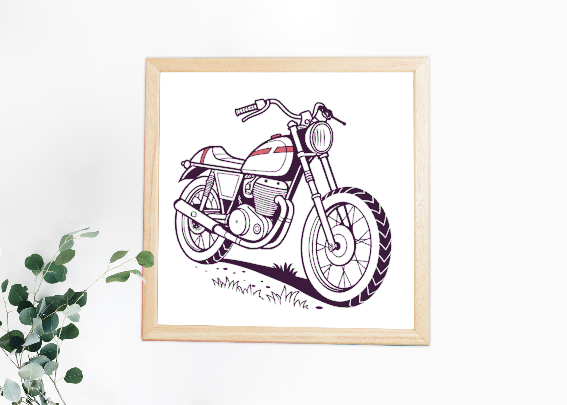 Affiche décorative de moto vintag, style rétro pour intérieur