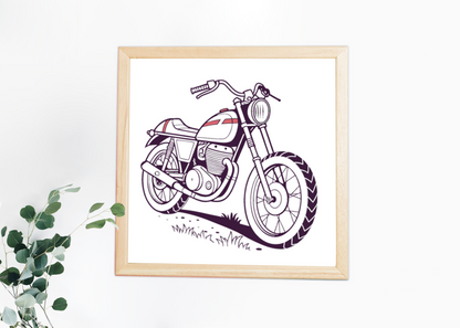 Affiche décorative de moto vintag, style rétro pour intérieur