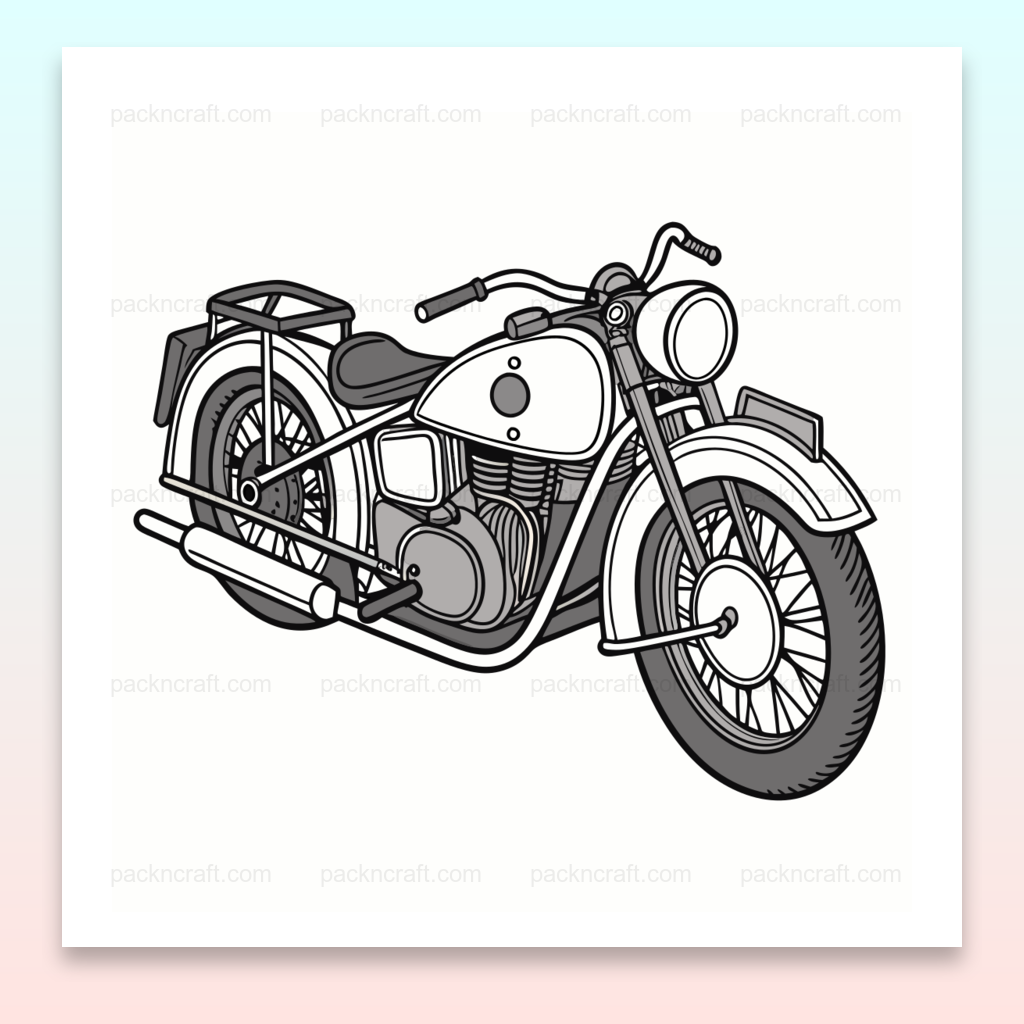 Illustration vectorielle du Dnepr K750 années 1950 pour décoration