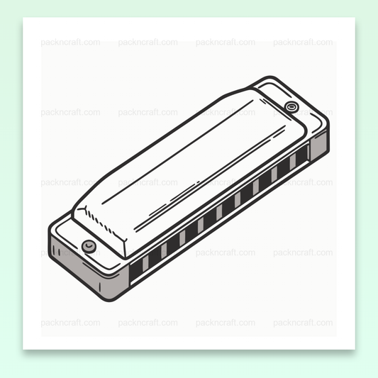 Illustration vectorielle d'un harmonica, idéale pour projets musicaux et créatifs