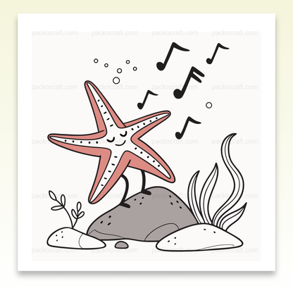 Illustration vectorielle d'une étoile de mer chantante pour projets marins et DIY.