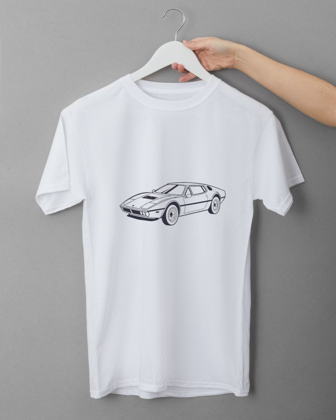 T-shirt avec impression Maserati des années 70, style classique