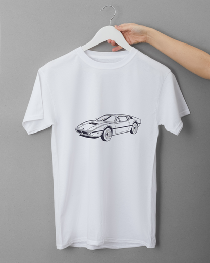T-shirt avec impression Maserati des années 70, style classique