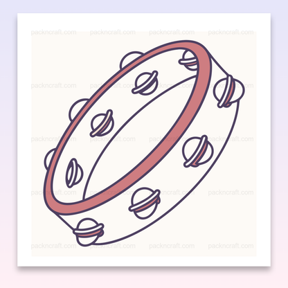Illustration vectorielle de tambourin dansant pour projets DIY et créatifs.
