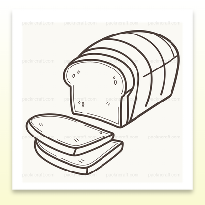 Illustration de pain fraîchement tranché en SVG dessin plat pour projets culinaires