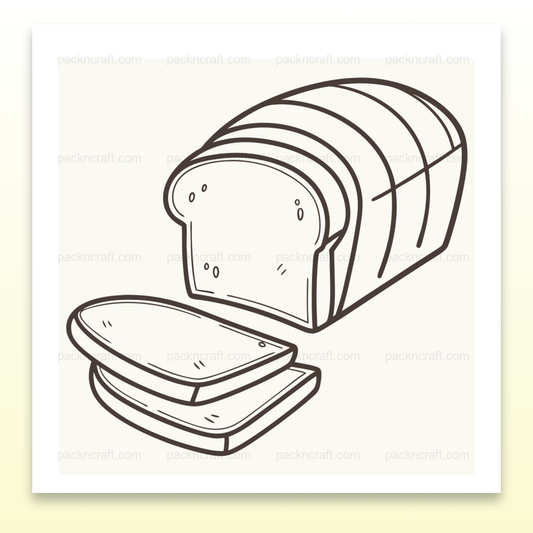 Illustration de pain fraîchement tranché en SVG dessin plat pour projets culinaires