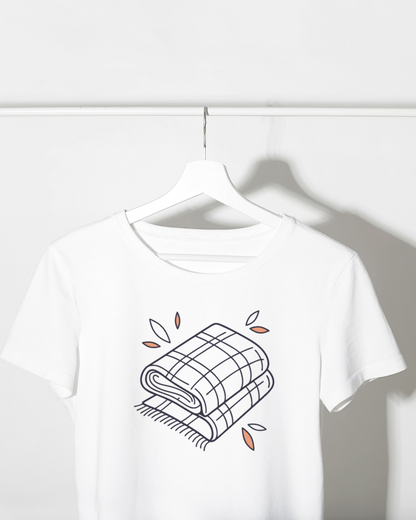 T-shirt avec motif doodle écharpe cosy pour l'automne chaleureux