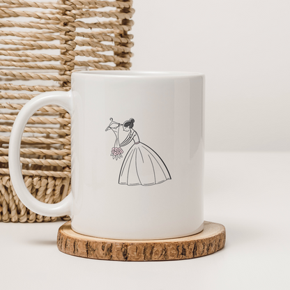 Design de mug avec thème mariée vintage