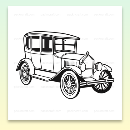 Ford Model T Vintage | Style Classique SVG | Automobile Historique