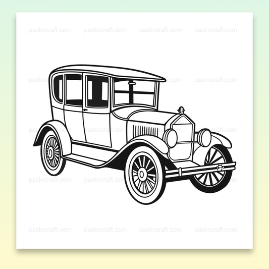 Ford Model T Vintage | Style Classique SVG | Automobile Historique