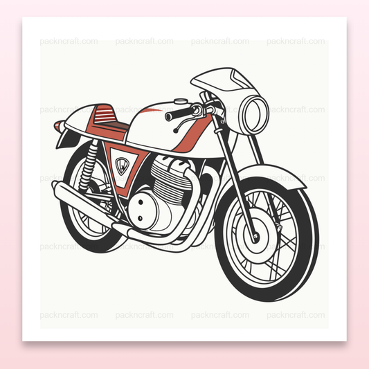 Illustration vintage de la moto MV Agusta 750S en style SVG
