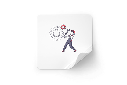 Ingénieur avec Roue Dentée | SVG Moderne | Thème Industriel