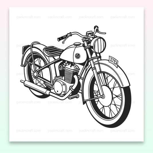 Design de moto vintage en SVG pour une impression artistique