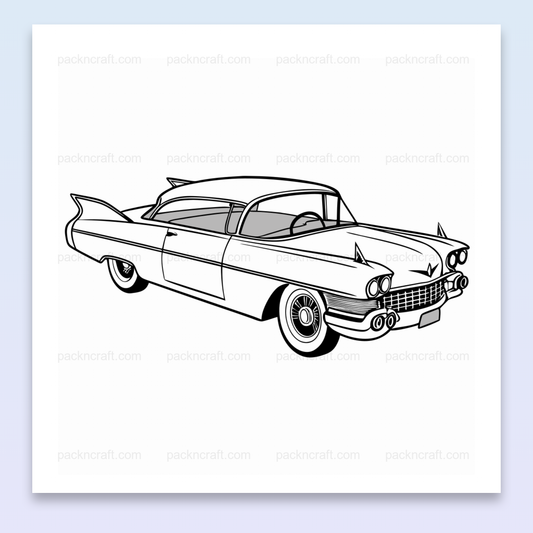Cadillac Élégante sur Tasse | Style Rétro SVG | Thème Vintage