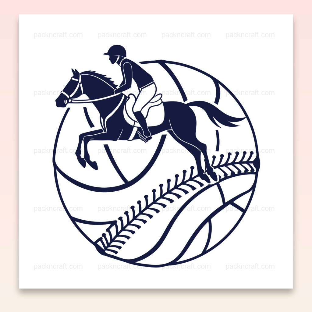 Cavalier en action sur fond sportif, illustration vectorielle élégante pour projets créatifs