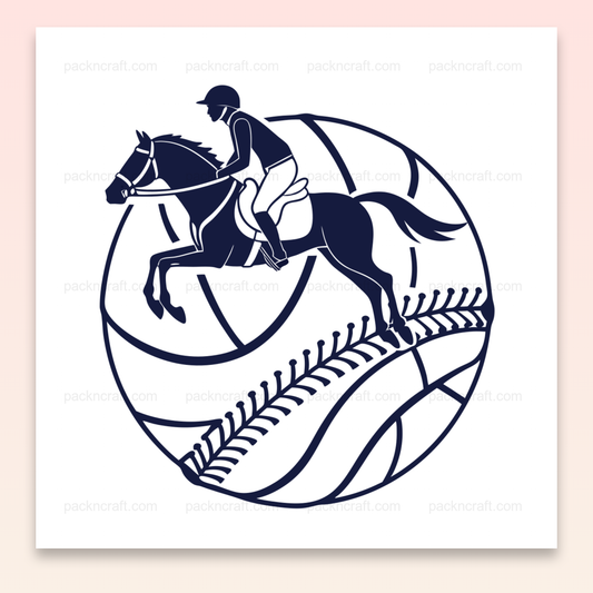 Cavalier en action sur fond sportif, illustration vectorielle élégante pour projets créatifs