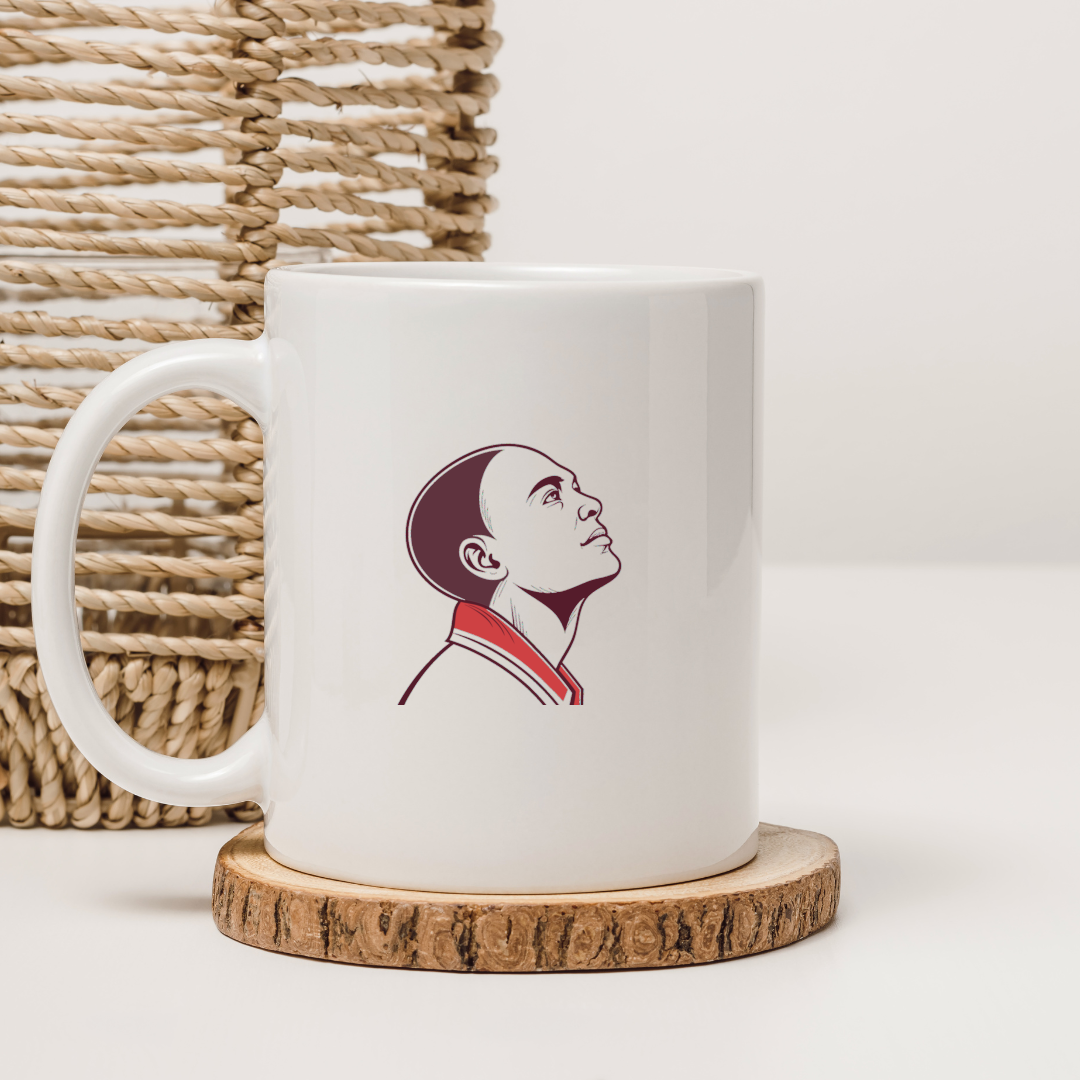 Mug stylisé avec illustration vectorielle inspirée et émotive