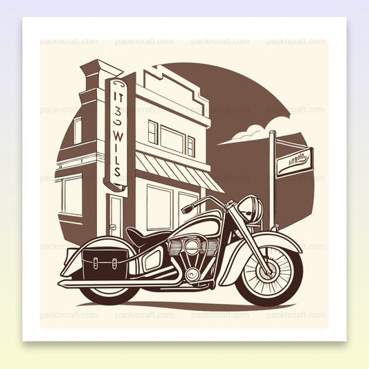 Illustration vectorielle de moto rétro, idéal pour déco