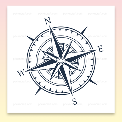 Illustration vectorielle d'une Rose des Vents directionnelle pour projets DIY et voyages.