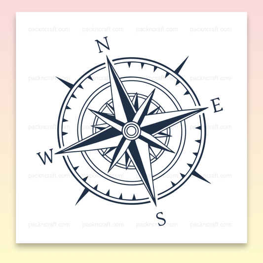Illustration vectorielle d'une Rose des Vents directionnelle pour projets DIY et voyages.