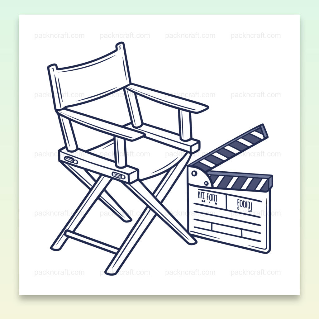 Chaise de Réalisateur Aimante | SVG Retro | Thème Cinéma