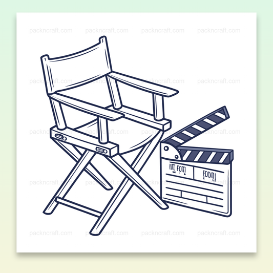 Chaise de Réalisateur Aimante | SVG Retro | Thème Cinéma