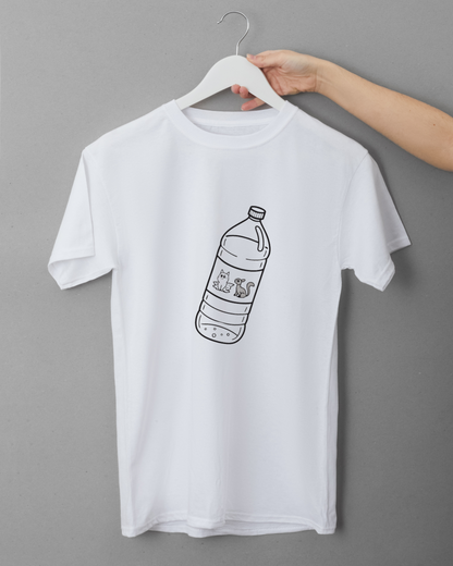 T-shirt à motif kawaii décoré d’animaux au style minimaliste charmant